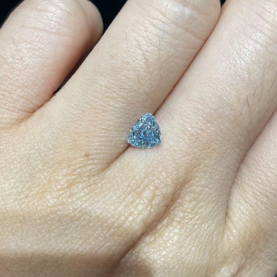 лаборатория 0.89Carat создала покрашенные диаманты триангулярные отрезала голубые искусственные диаманты