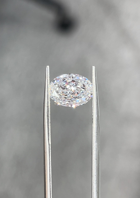 Овальные лабораторные культивированные алмазы 3CT CVD без галстука без обработки алмаз