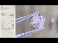Lab Created Colored Diamonds кушон с россыпью бриллиантов фантазийный насыщенно-розовый