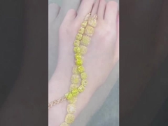 Бриллиантовый теннисный браслет Культивированные бриллианты Желтый бриллиант Ювелирные изделия Подушка Форма бриллиант