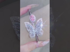 Розовый овальный бриллиантовый браслет свободный лабораторный бриллиантовый ожерелье