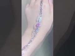 Бриллиантовый браслет Культивированные бриллианты Ювелирные изделия Розовый бриллиантовый браслет Овальная форма