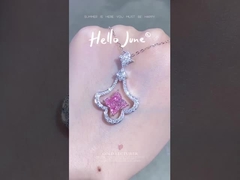 Четырехлистный клевер Лилия Лаборатория создания цветных бриллиантов помолвка ювелирные изделия бриллиантовые подвески ожерелье