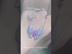 Лабораторные бриллианты ювелирные изделия бриллиантовый подвесок ожерелье ювелирные изделия дизайн ценность продукт бабочка продукт