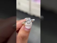 Белое бриллиантовое кольцо овальное бриллиантовое кольцо помолвка свадебные кольца лабораторно выращенные бриллиантовые кольца