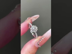 Солнцеватое кольцо Лабораторно выращенные бриллиантовые кольца для помолвки Свадебные кольца Подарочные кольца предложения